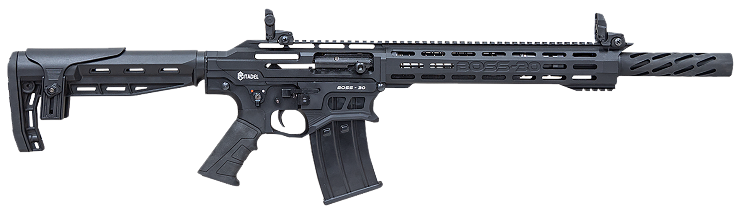 Citadel CBOSS3012 Boss30 12 Gauge Semi-Auto 3" 5+1 18.75" Black Steel Threaded Barrel, Matte Black Cerakote Picatinny Rail Aluminum Receiver, Black Adj Cheek Riser Synthetic Stock