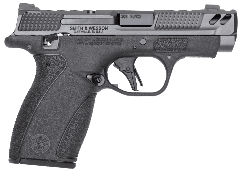Smith & Wesson 14417 PC Bodyguard 2.0 Carry Comp Micro Frame 380 ACP 12+1 3.10" Black Armornite Ported Barrel, Gray Armornite Stainless Steel Serrated Slide, Black Polymer Frame, Black Textured Grip, Manual Thumb Safety