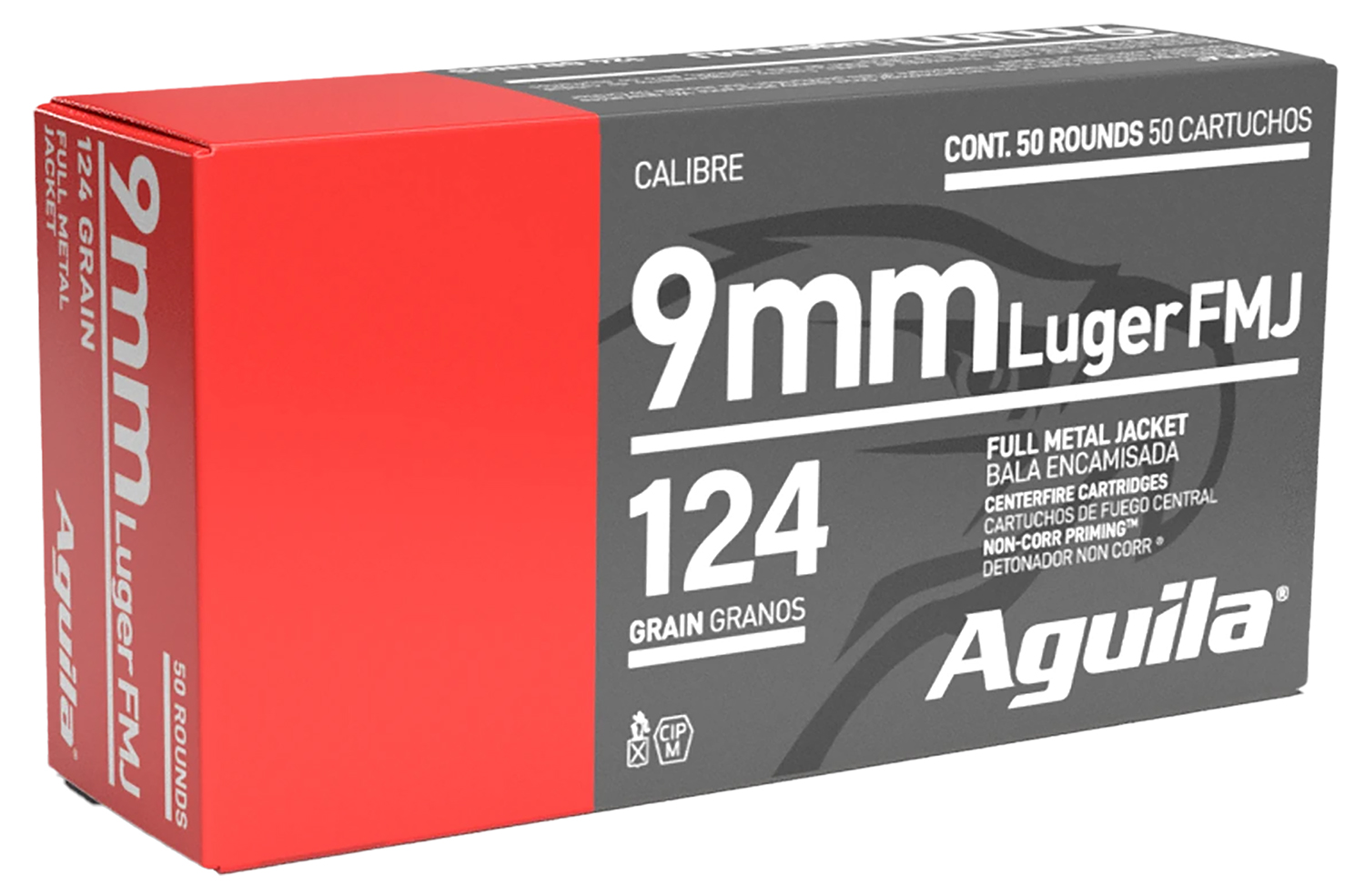 Aguila 9mm Luger 124gr Full Metal Jacket 50 Per Box